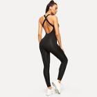 Shein Scoop Neck Solid Jumpsuit