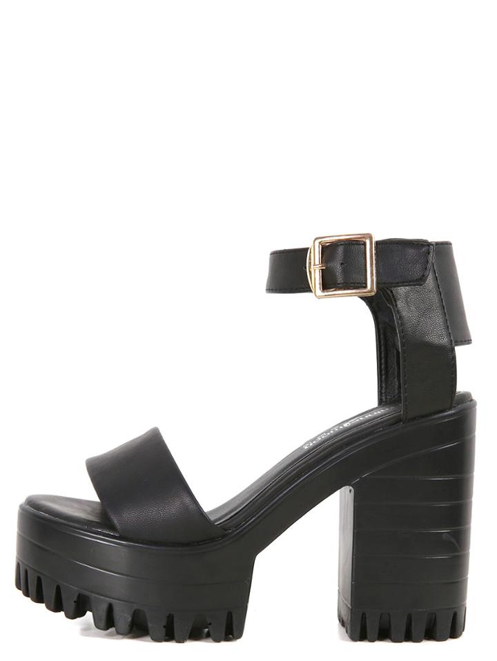 Shein Thick Strap Chunky Platform Sandals
