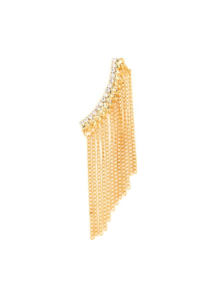 Shein Rhinestone Chain Tassel Ear Cuff 1pcs