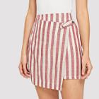 Shein Contrast Stripe Overlap Skirt