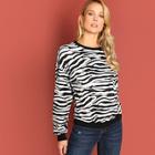 Shein Zebra Pattern Pullover