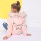 Shein Girls Padded Coat With Faux Fur Trim Hood
