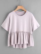 Shein Dip Hem Smock Tee