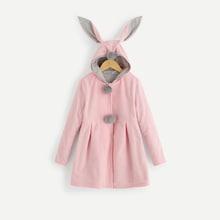 Shein Girls Pompom Detail Hooded Coat