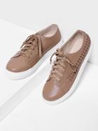 Shein Woven Detail Lace Up Trainers