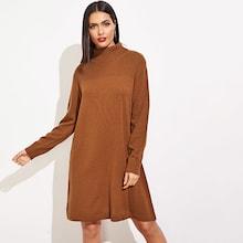 Shein Cut-and-sew Rolled Neck Knit Dress