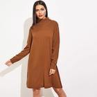 Shein Cut-and-sew Rolled Neck Knit Dress