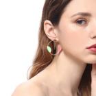 Shein Color Block Detail Hollow Stud Earrings