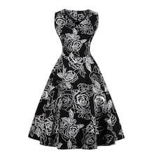 Shein Floral Print V Neckline Dress