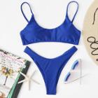 Shein Adjustable Straps High Leg Bikini Set