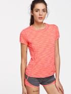 Shein Active Space Dye Tee With 2 In 1 Shorts