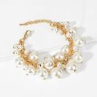 Shein Faux Pearl Decorated Chain Bracelet