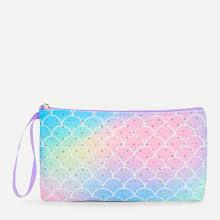 Shein Star Detail Scale Pattern Makeup Bag