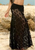 Rosewe Lace Black See Through Multi Wear Cover Up