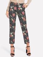 Shein Flower Print Plaid Pants