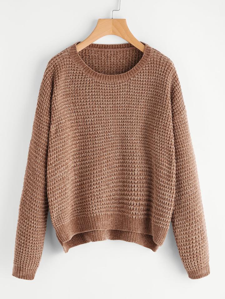 Shein Stepped Hem Fuzzy Jumper