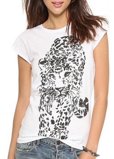 Rosewe Causal Pint Design Short Sleeve T Shirt For Summer