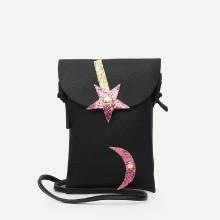 Shein Contrast Sequin Crossbody Pouch
