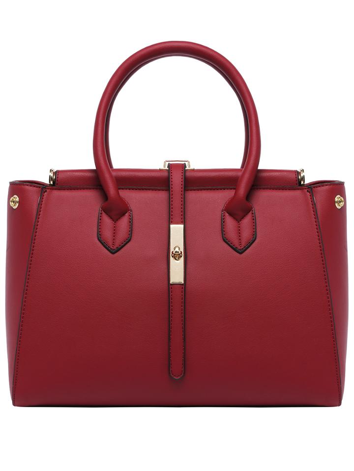 Shein Red Zipper Pu Shoulder Bag
