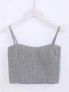 Shein Shirred Back Gingham Cami Top