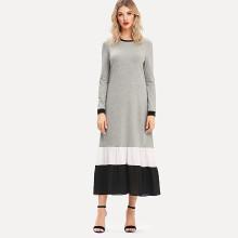 Shein Cut And Sew Heather Grey Hijab Long Dress