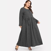 Shein Plus Gingham Pocket Detail Dress