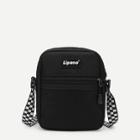 Shein Letter Detail Shoulder Bag With Plaid Strap