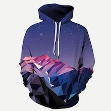 Shein Men Galaxy And Geo Print Hooded Sweatshirt