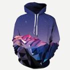 Shein Men Galaxy And Geo Print Hooded Sweatshirt