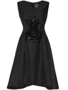 Shein Black V Neck Sequined High Low Dress
