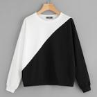 Shein Two-tone Drop Shoulder Sweatshirt