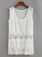 Shein Scalloped Lace Insert Tank Top