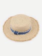 Shein Raw Edge Straw Boater Hat