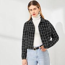 Shein Button Up Grid Jacket