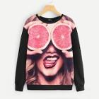 Shein Figure And Fruit Sweatshirt