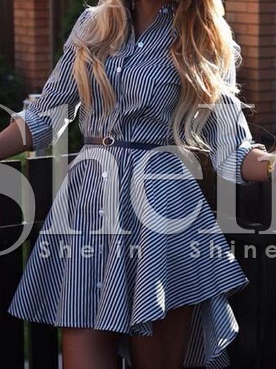 Shein Nautical Striped Asymmetric Dress