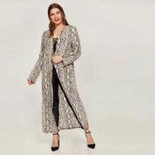 Shein Plus Snake Print Coat