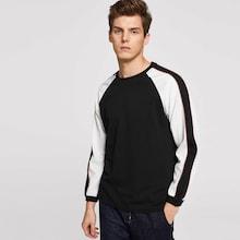 Shein Men Contrast Panel Tee