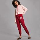Shein Letter And Animal Print Drawstring Waist Pants