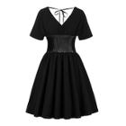 Shein 50s Tie Back Pleated Dress