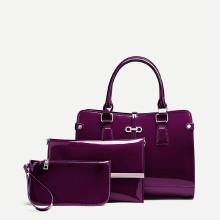 Shein Side Zip Grab Bag With Clutch 3pcs