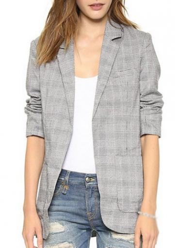 Rosewe Chic Long Sleeve Turndown Collar Blazer For Woman