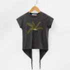 Shein Girls Pineapple Print Cut Out Back T-shirt