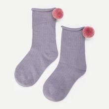 Shein Kids Pom Pom Decor Socks