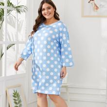 Shein Plus Polka Dot Night Dress