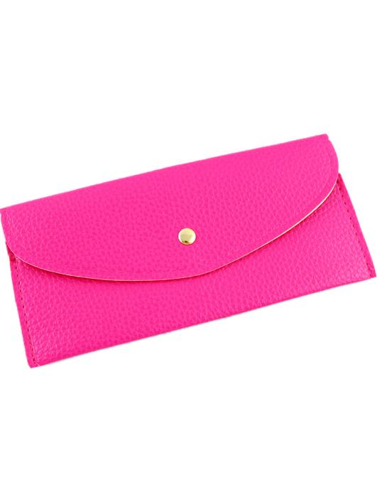 Shein Rose Red Fashion Envelope Pu Clutch Bag
