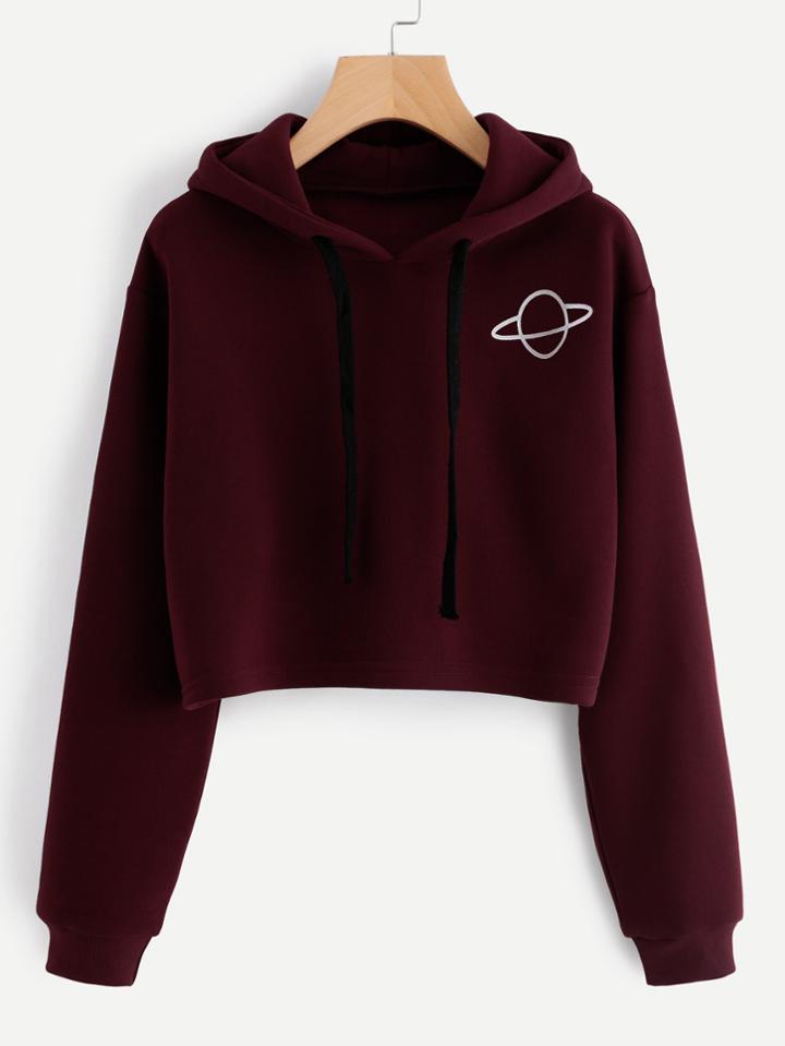Shein Planet Print Hoodie