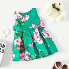 Shein Girls Florals Jacquard Dress