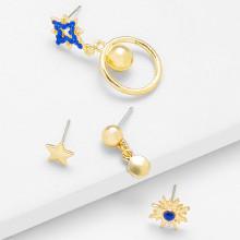 Shein Star & Sun God Design Earring Set