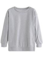 Shein Grey Drop Shoulder Sweatshirt